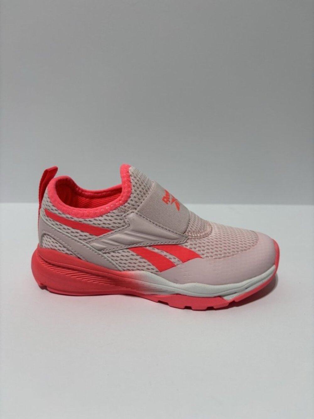 Reebok Kids’ Shadow Flux Pink/White Slip-On Sneakers, Girls’ Size 12 M